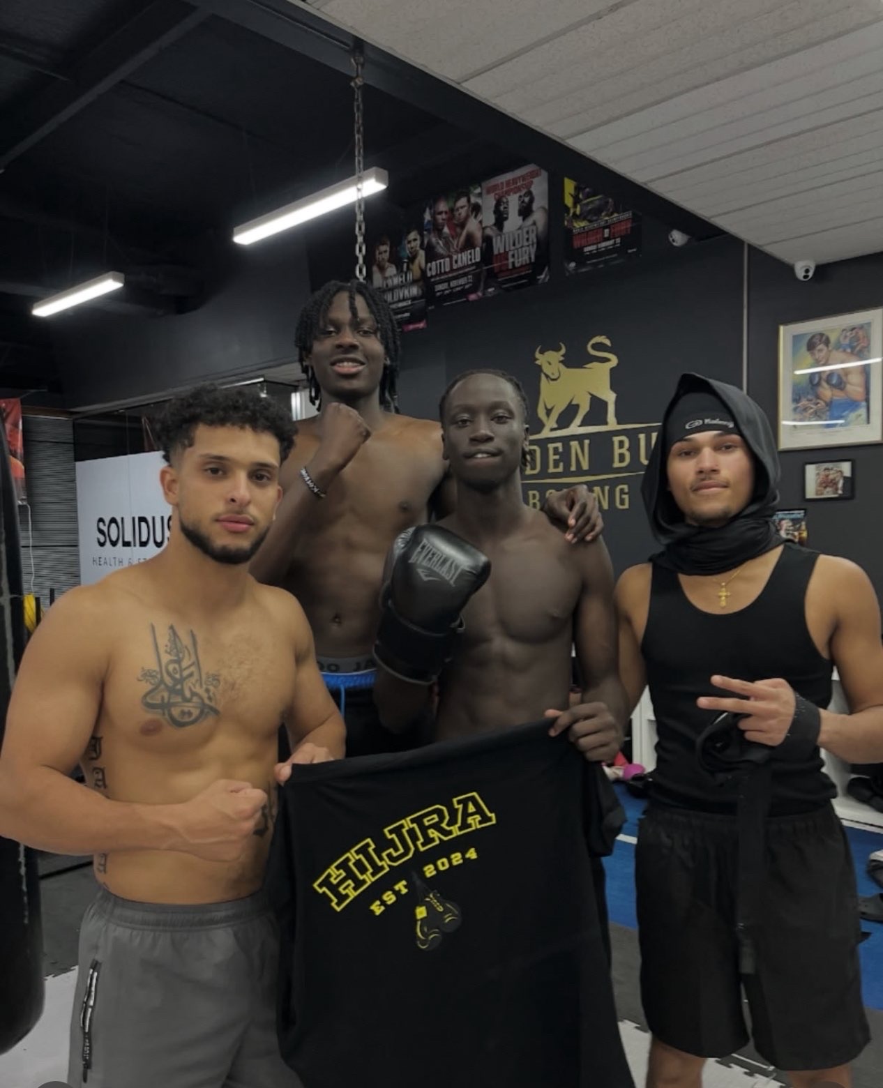 Outdoor boxing session with youth